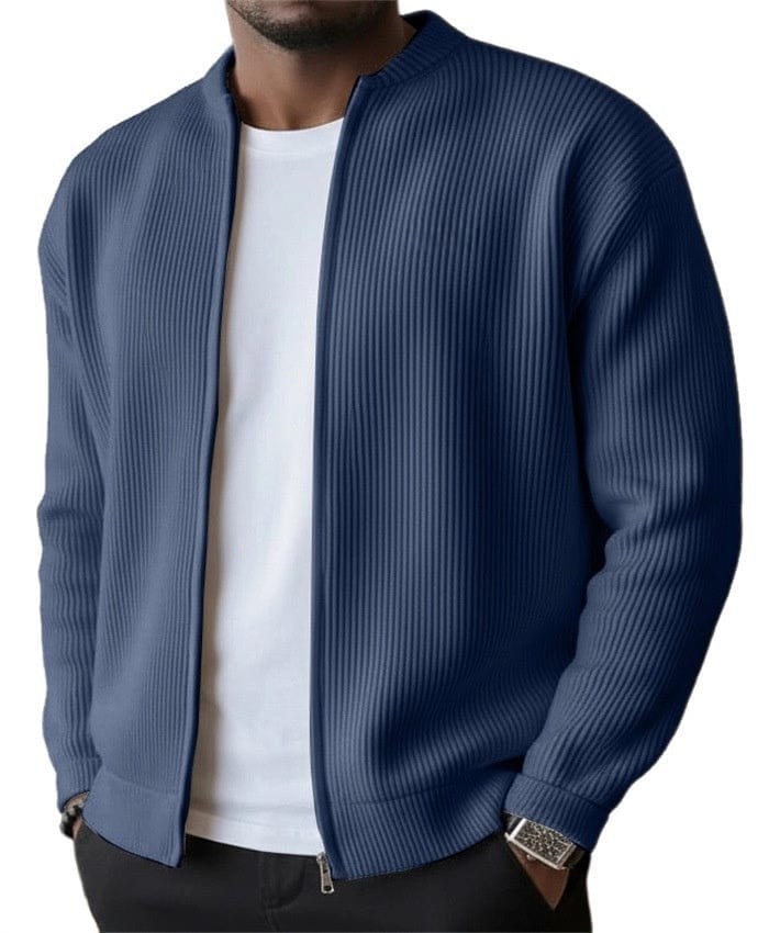 André | Cardigan côtelé zippé - Casa Cavari