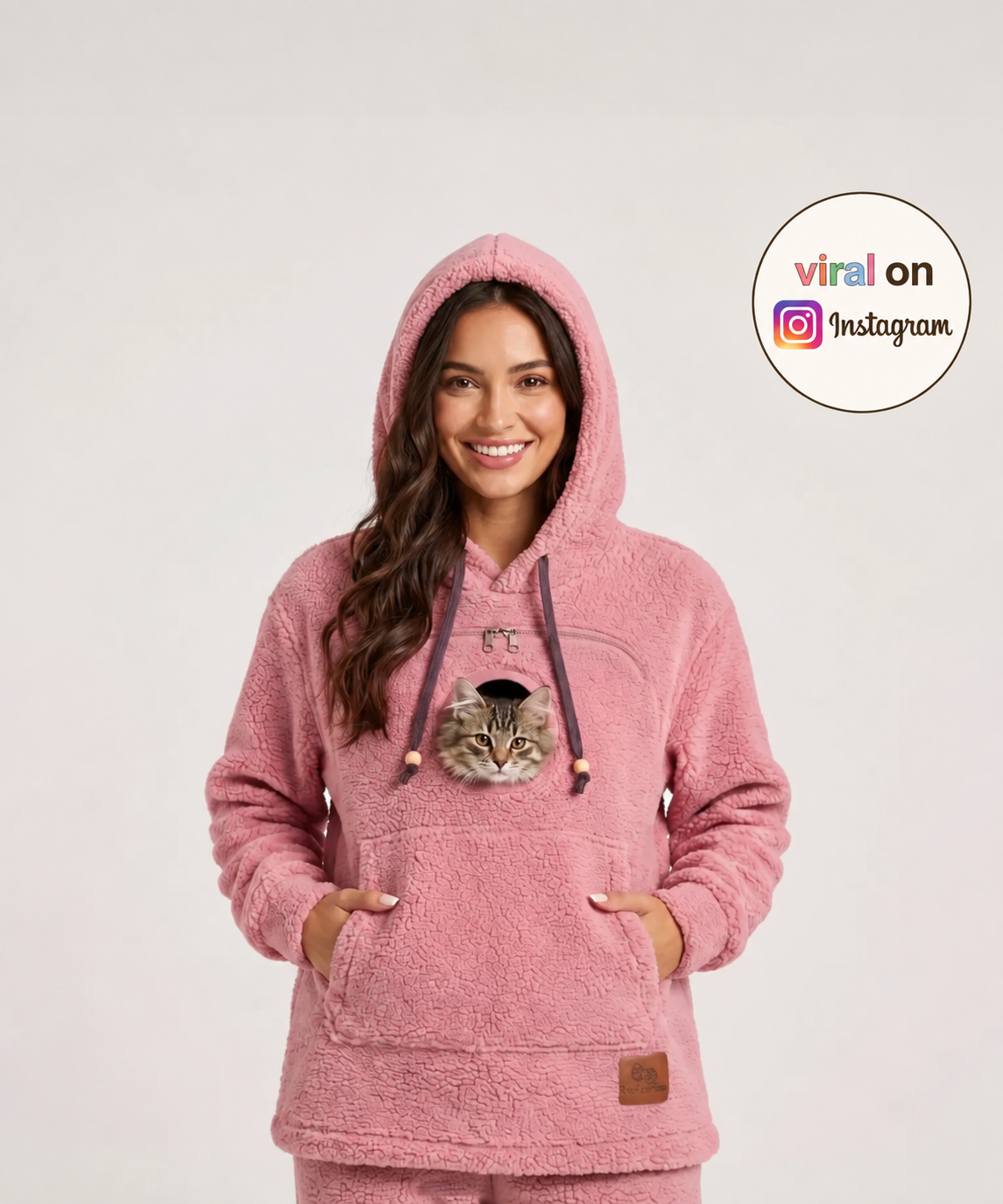 Câlin Minou | Sweat à capuche porte-animal - Casa Cavari