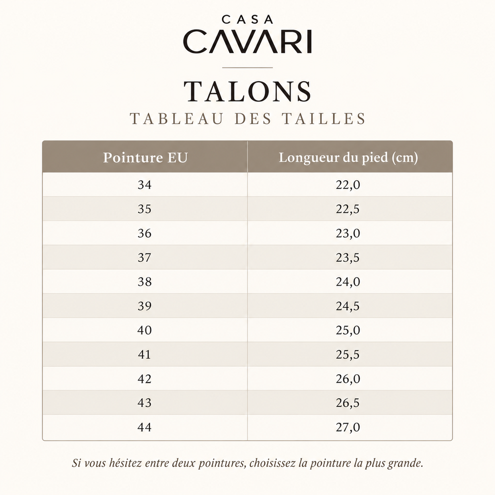 Guide des tailles