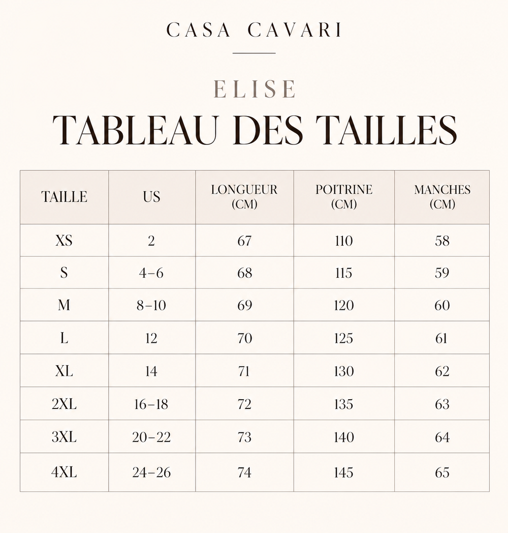 Guide des tailles