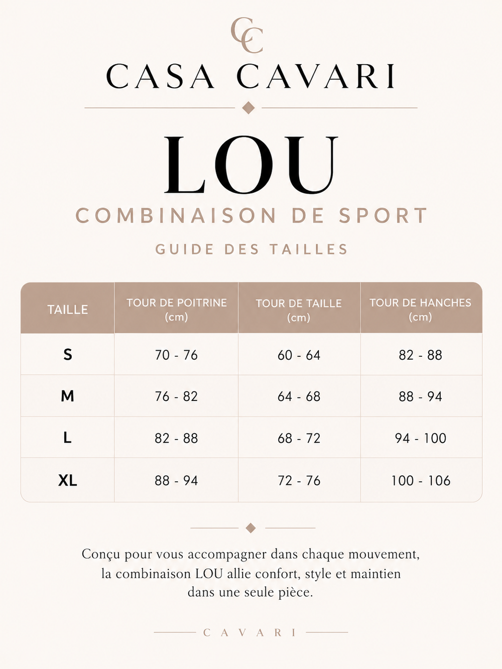 Guide des tailles