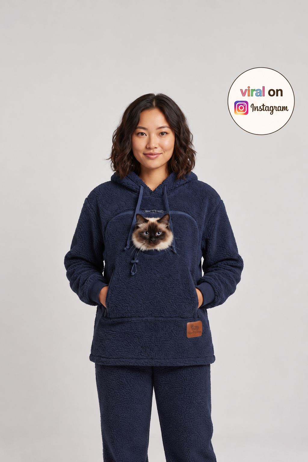 Câlin Minou | Sweat à capuche porte-animal - Casa Cavari