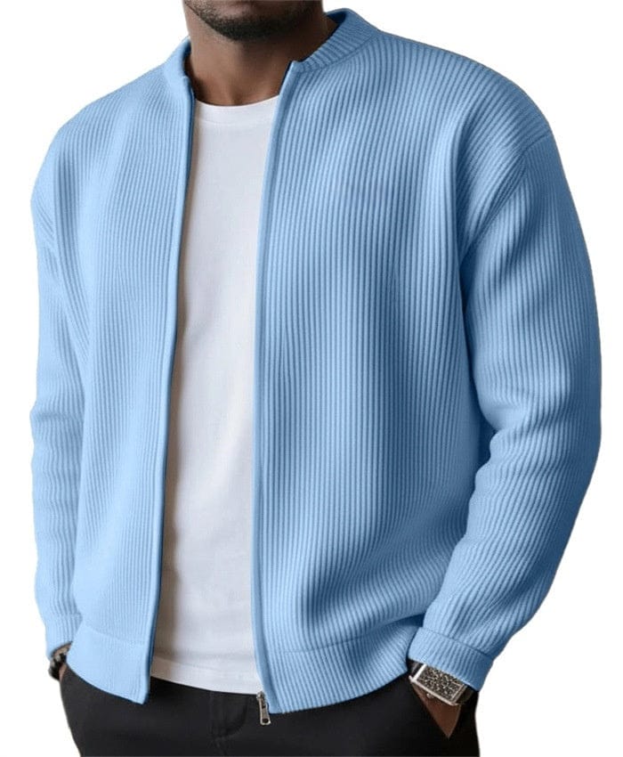 André | Cardigan côtelé zippé - Casa Cavari