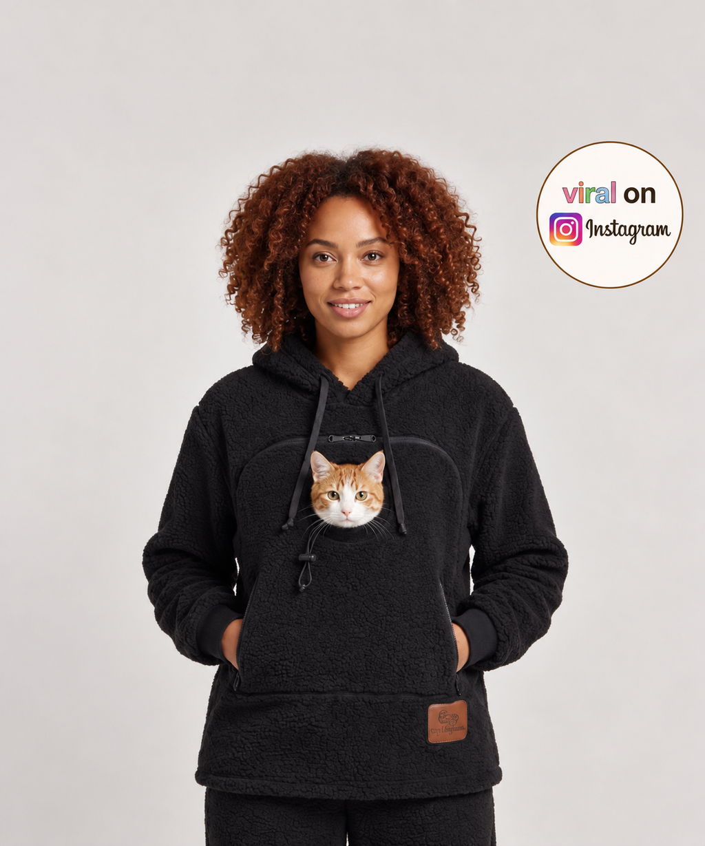 Câlin Minou | Sweat à capuche porte-animal - Casa Cavari