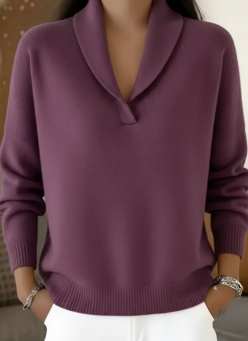 Élise | Pull col V - Casa Cavari