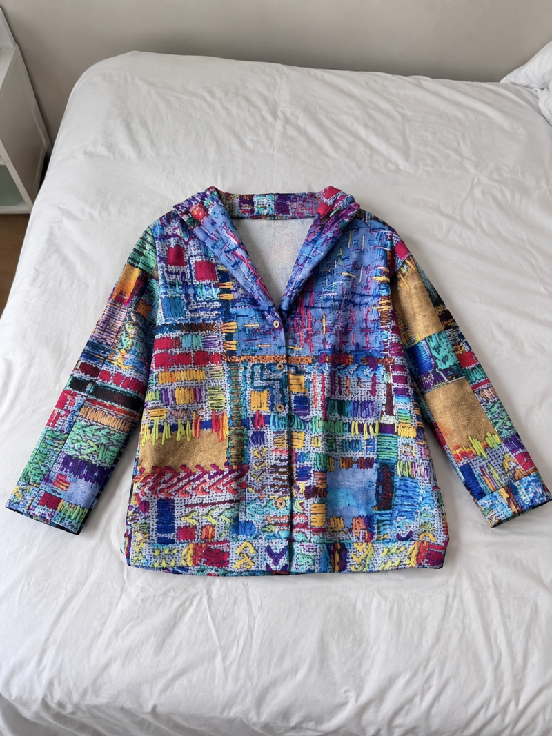 Françoise G. - Marinella™ | Gilet en maille à capuche