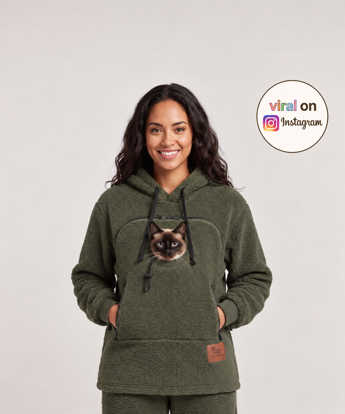 Câlin Minou | Sweat à capuche porte-animal - Casa Cavari