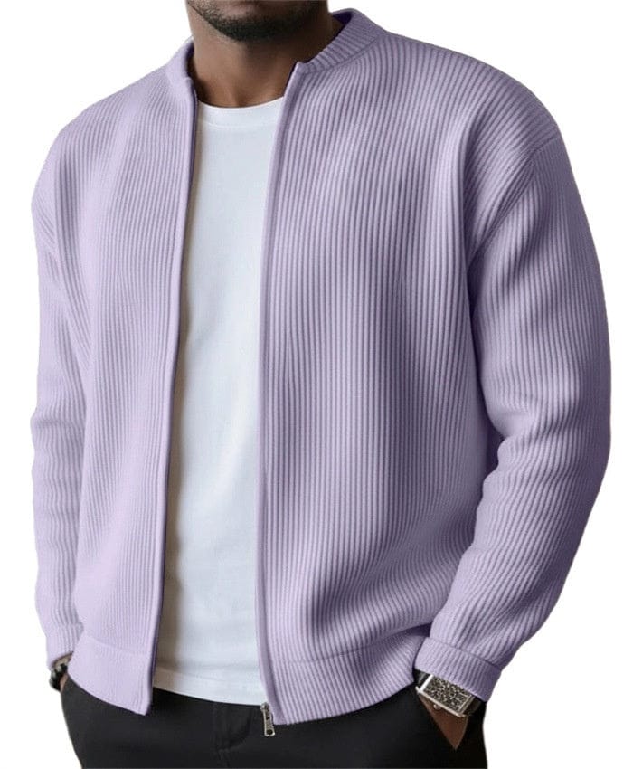 André | Cardigan côtelé zippé - Casa Cavari