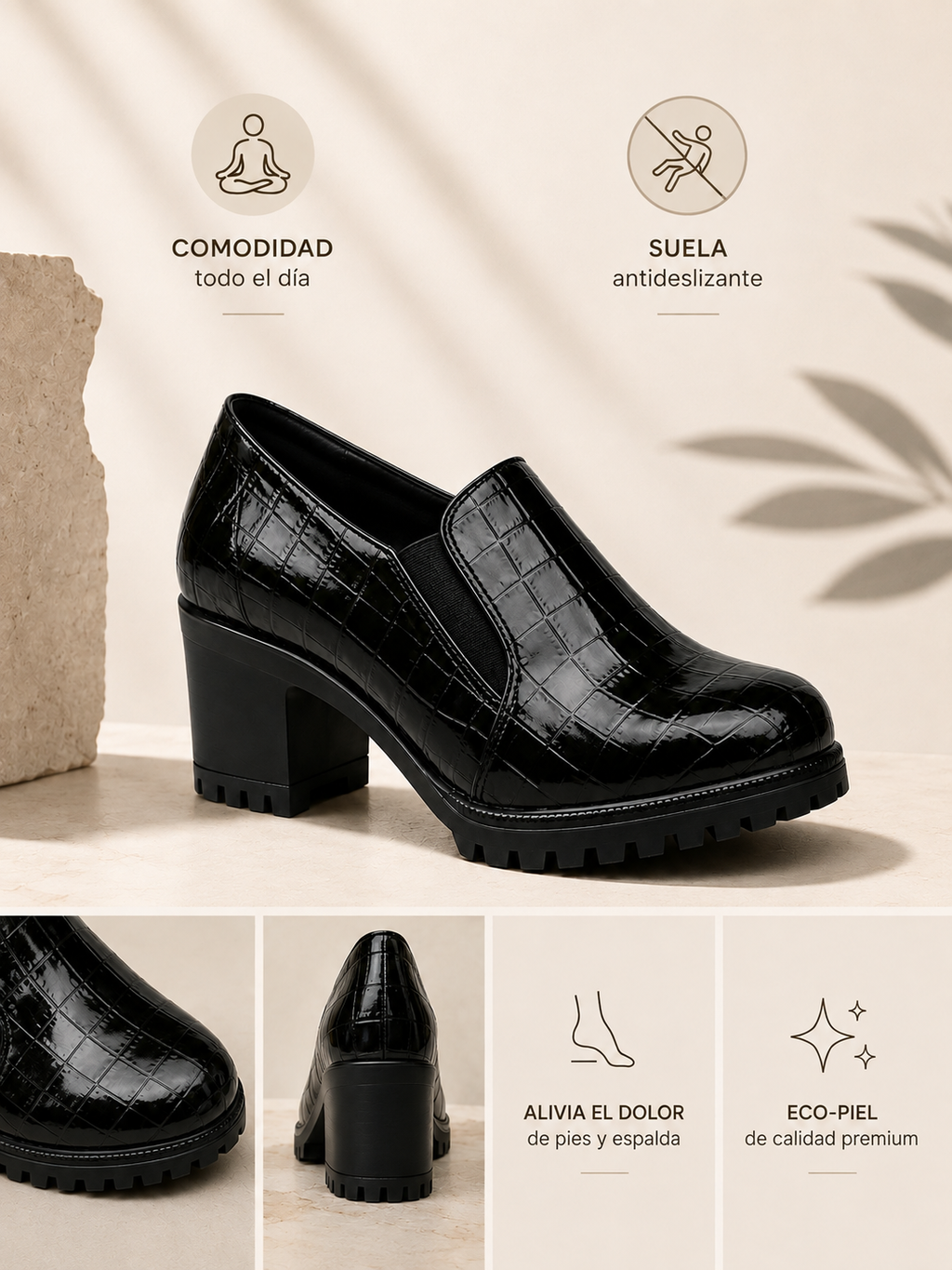 Allegra™ | Mocassins confort à talon compensé