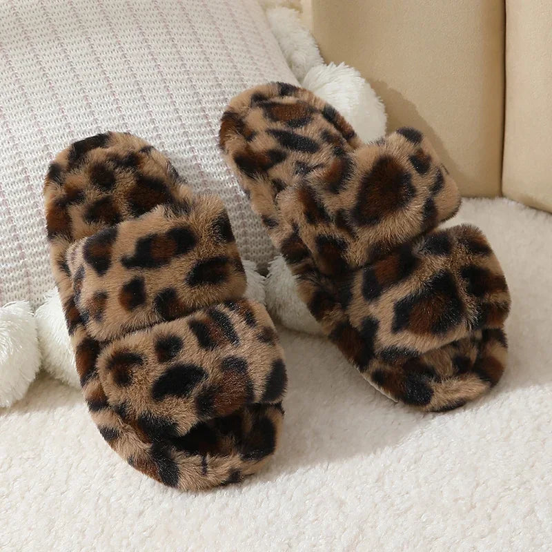 Joséphine | Mules fourrées léopard - Casa Cavari