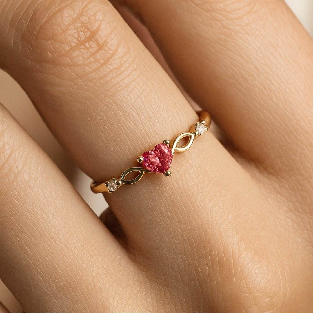 Amalia | Bague cœur avec zircon - Casa Cavari