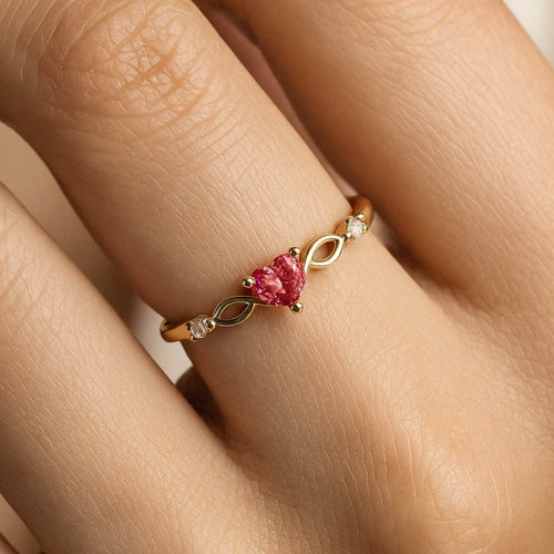 Amalia|Anillo corazón con circonita - CasaCavari