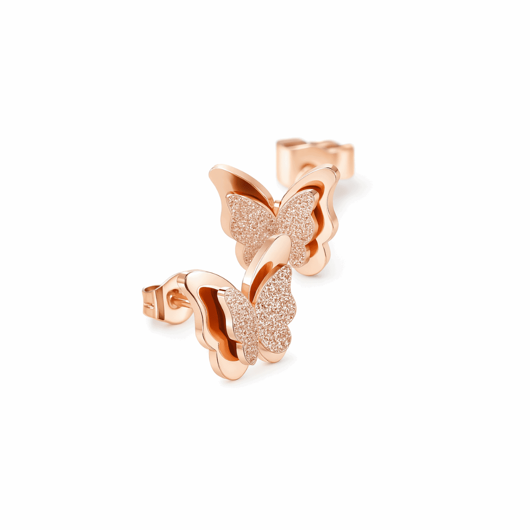Aurelia|Pendientes mariposa rosé - CasaCavari