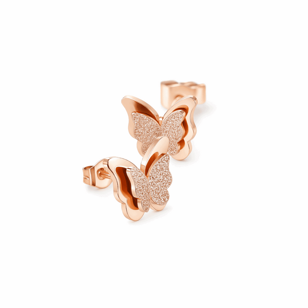 Aurelia|Pendientes mariposa rosé - CasaCavari
