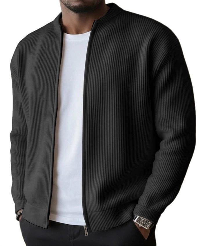 André | Cardigan côtelé zippé - Casa Cavari