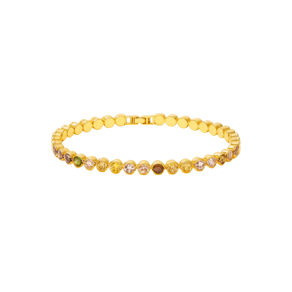 Celia|Pulsera dorada con circonitas - CasaCavari
