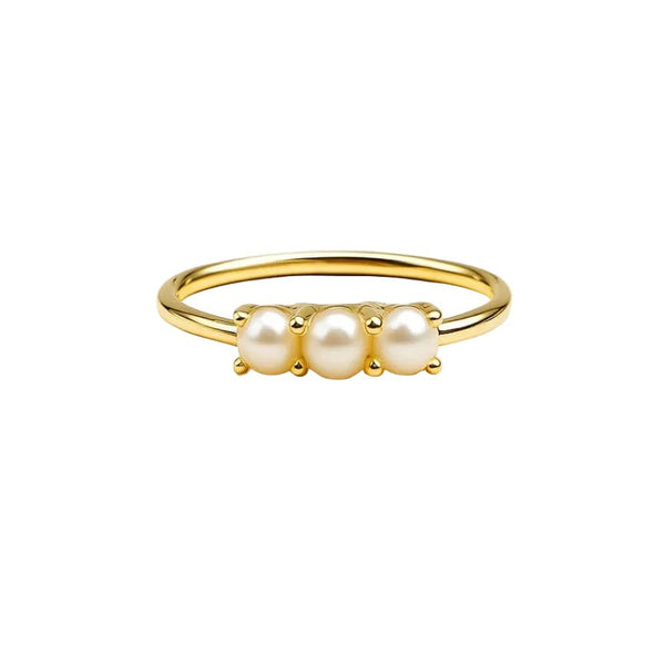 Dalia|Anillo triple perla - CasaCavari