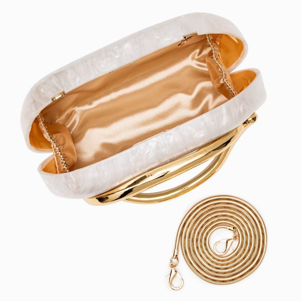 Elena|Bolso estructurado con detalle metálico - CasaCavari