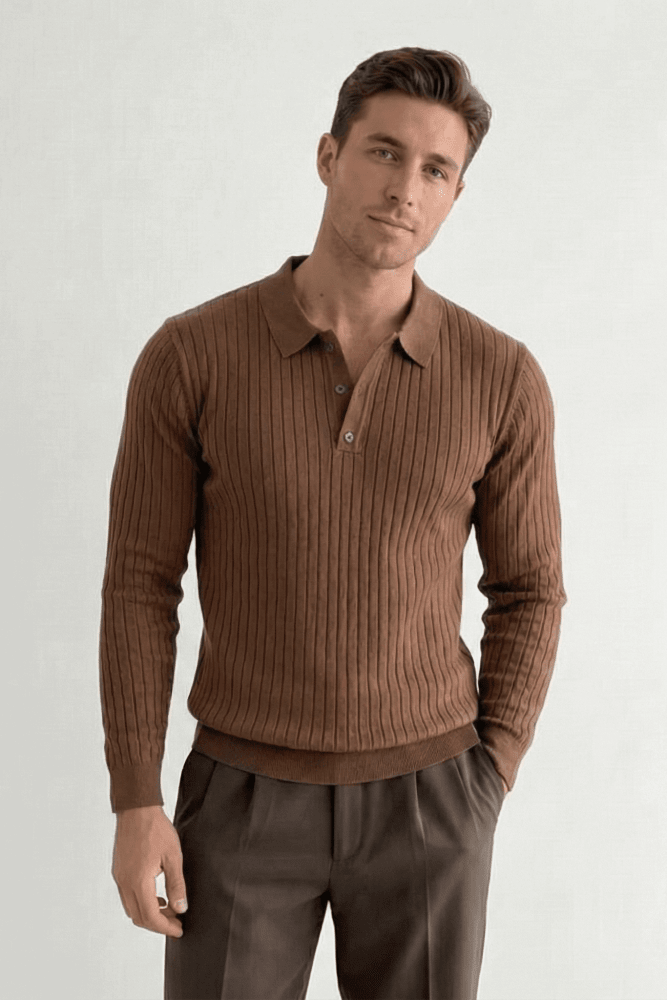 Héctor|Polo de punto acanalado - CasaCavari