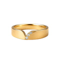 Irene|Anillo dorado con circonita - CasaCavari