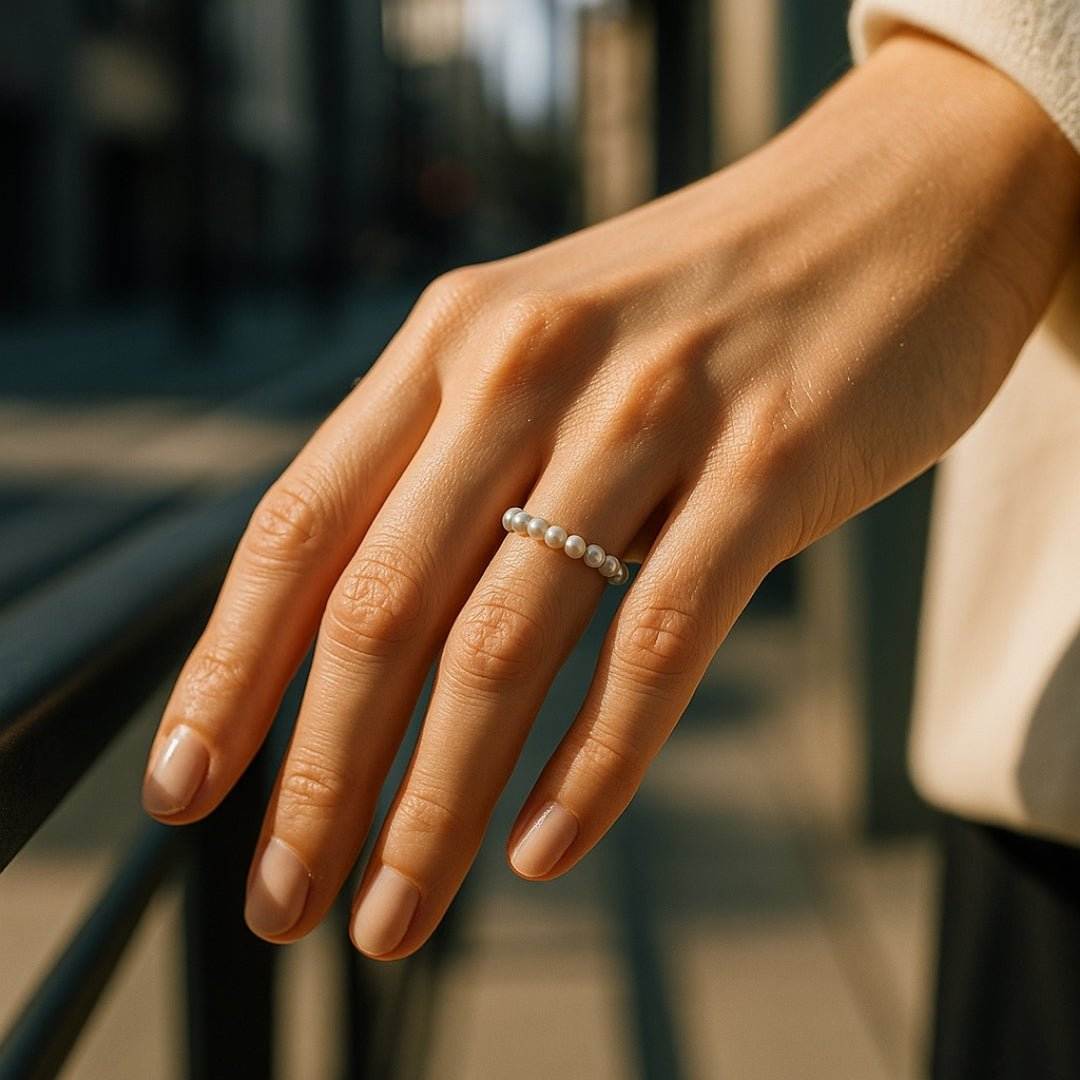 Marta|Anillo de perlas - CasaCavari