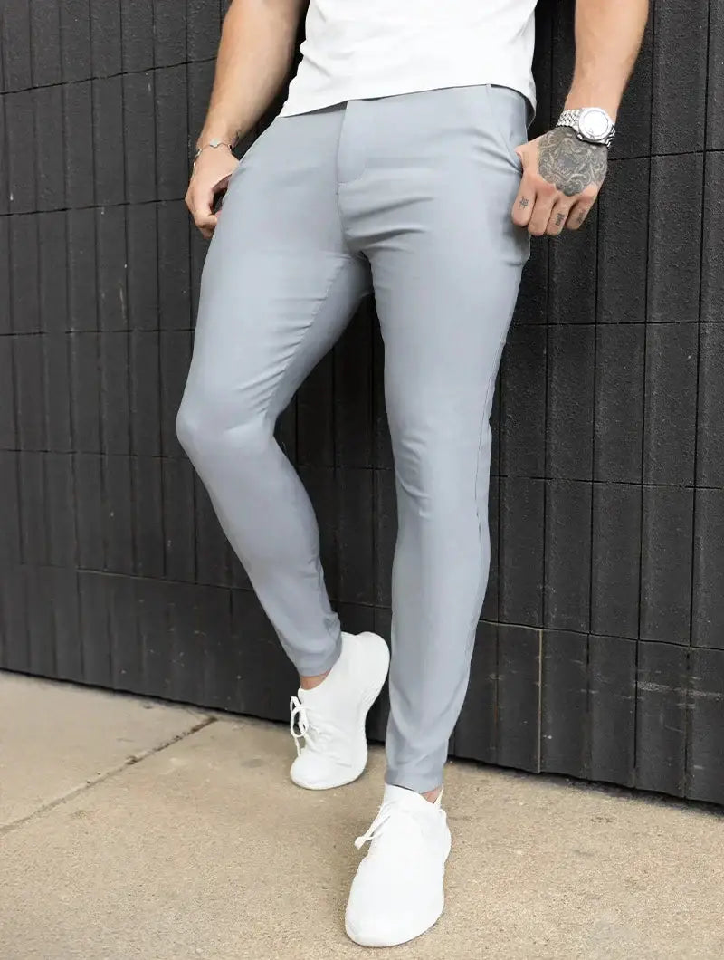 Noa|Stretch Pantalón - Gris claro - CasaCavari