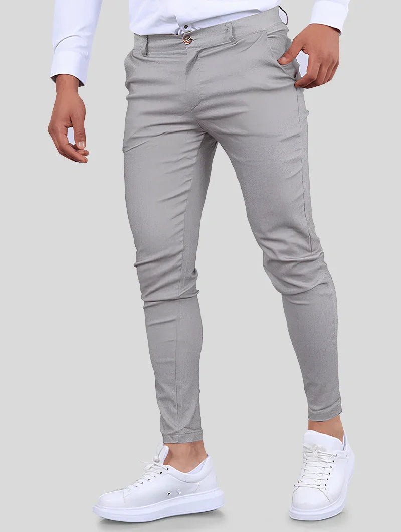 Noa|Stretch Pantalón - Gris claro - CasaCavari