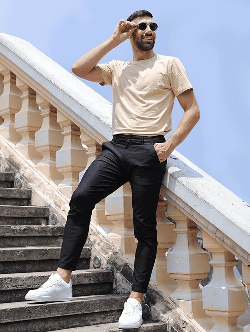 Noa|Stretch Pantalón - Negro - CasaCavari