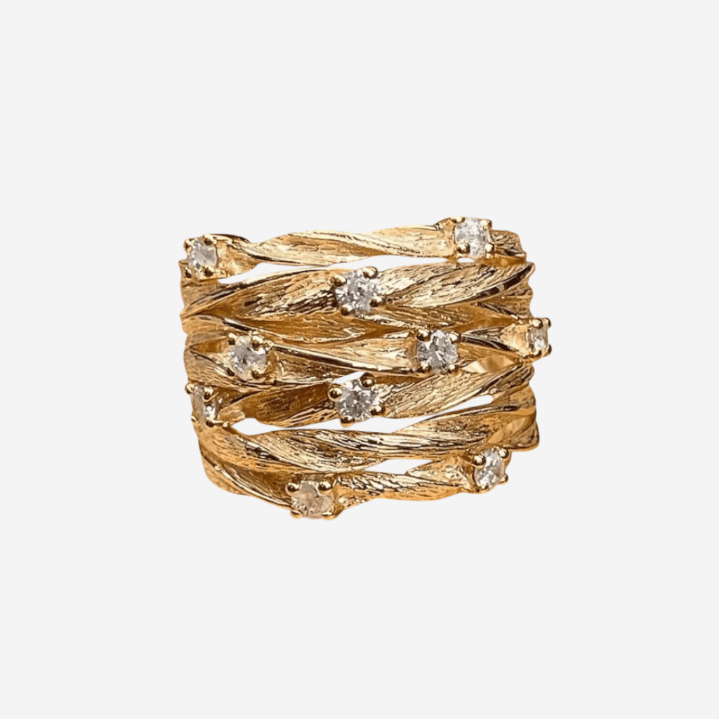 Noelia|Anillo dorado vintage - CasaCavari
