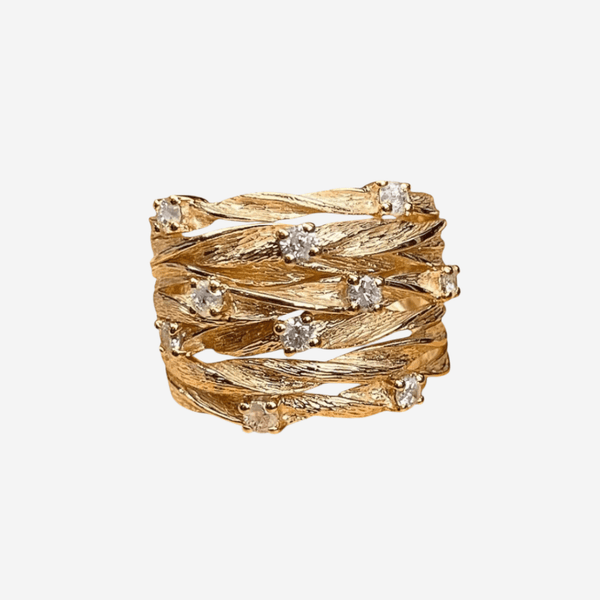 Noelia|Anillo dorado vintage - CasaCavari