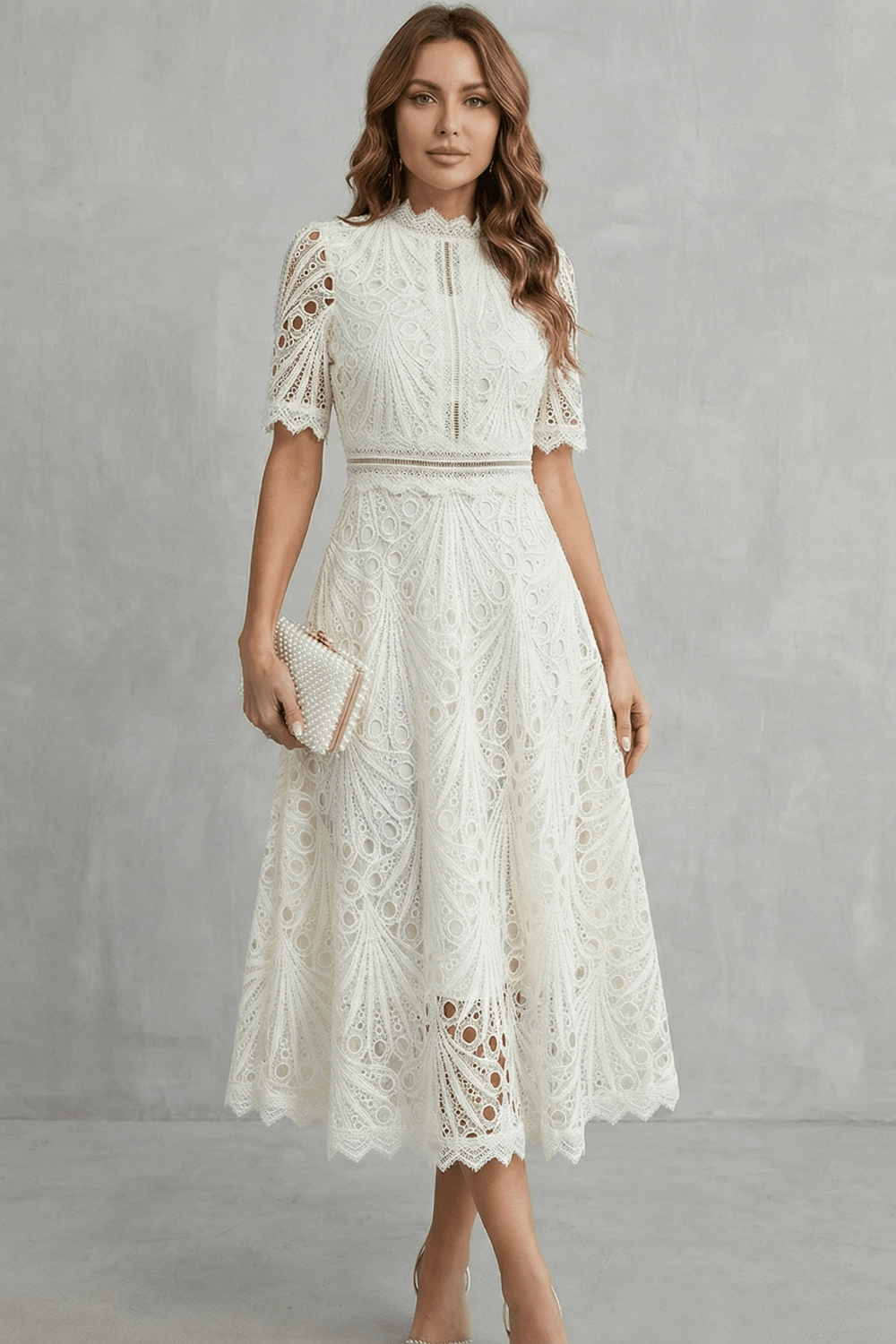 VEXIA|VESTIDO MIDI ENCAJE - CasaCavari