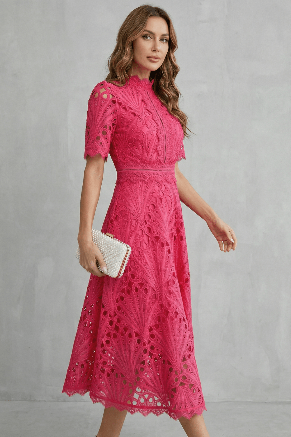 VEXIA|VESTIDO MIDI ENCAJE - CasaCavari