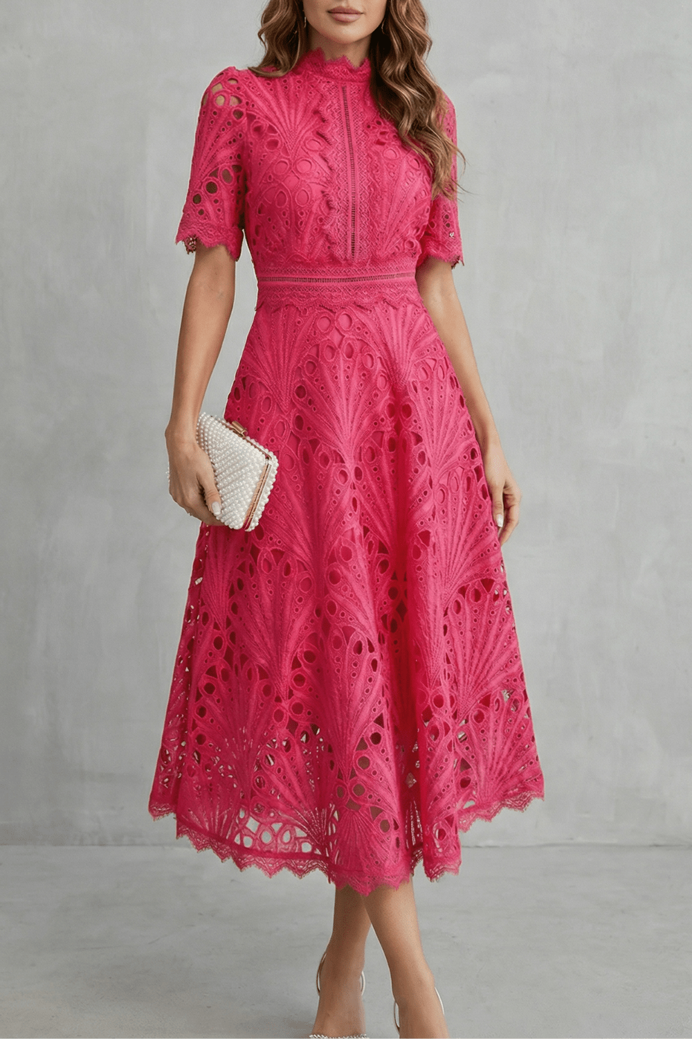 VEXIA|VESTIDO MIDI ENCAJE - CasaCavari