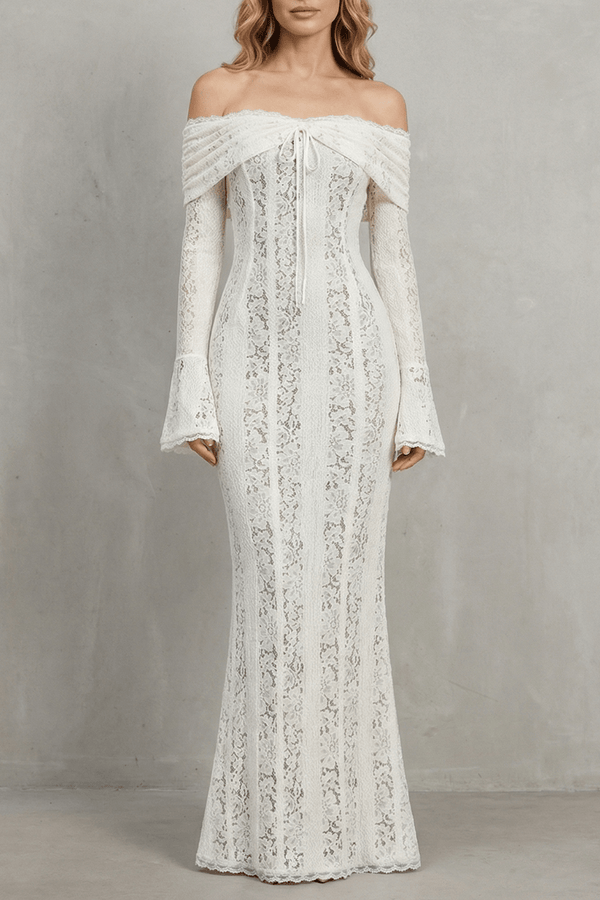 VIREL|VESTIDO MAXI ENCAJE - CasaCavari