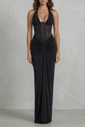 ZAFIRA|VESTIDO MAXI CON CUELLO - CasaCavari