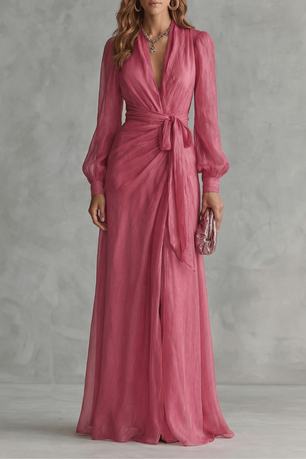 ZIREL|VESTIDO ROSA ELEGANTE - CasaCavari