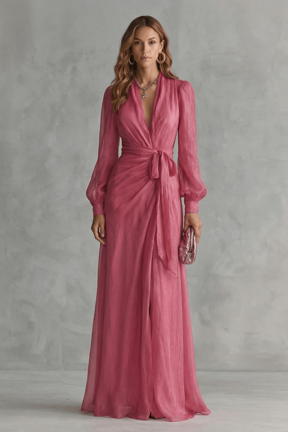 ZIREL|VESTIDO ROSA ELEGANTE - CasaCavari